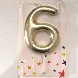 شمعة ذهبية رقم 6